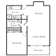 1 Bedroom Large Floorplan Image