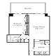 1 Bedroom Tower Floorplan Image