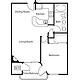 1x1 Floorplan Image