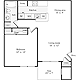 1 Bedroom A Floorplan Image