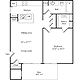 1 Bedroom B Floorplan Image
