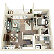 1 Bedroom B Floorplan Image