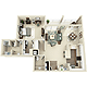 1 Bedroom H Floorplan Image