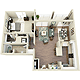 1 Bedroom G Floorplan Image