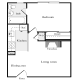 1 Bedroom A Floorplan Image