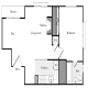 1 Bedroom B Floorplan Image