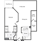 1 Bedroom B Floorplan Image