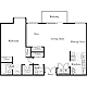 1 Bedroom O Floorplan Image