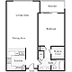 1 Bedroom K Floorplan Image