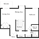 1 Bedroom A Floorplan Image
