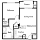 1 Bedroom B Floorplan Image