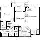 1 Bedroom D Floorplan Image