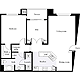 1 Bedroom E Floorplan Image