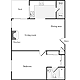 1 Bedroom E (HS) Floorplan Image