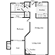 1 Bedroom B (HS) Floorplan Image