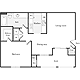 1 Bedroom B Floorplan Image