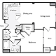 1 Bedroom B Floorplan Image