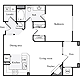 1 Bedroom C Floorplan Image