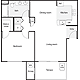 1 Bedroom A Floorplan Image
