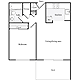 1 Bedroom A Floorplan Image