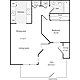 1 Bedroom A Floorplan Image