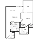 1 Bedroom F Floorplan Image