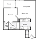 1 Bedroom B Floorplan Image