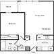 1 Bedroom M Floorplan Image