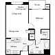 1 Bedroom A Floorplan Image