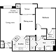 1 Bedroom C Floorplan Image