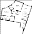 Two Beds Floorplan Image