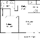 1bed 1bath Floorplan Image