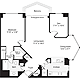 1 Bedroom D Floorplan Image