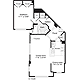 1 Bedroom V Floorplan Image