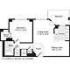 1 Bedroom N Floorplan Image