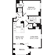 1 Bedroom F Floorplan Image
