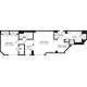 1 Bedroom X Floorplan Image