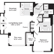 1 Bedroom AA Floorplan Image