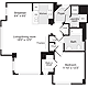 1 Bedroom HH Floorplan Image