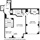 1 Bedroom GG Floorplan Image