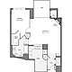 1 Bedroom M Floorplan Image