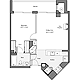 1 Bedroom E Floorplan Image