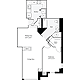 1 Bedroom J Floorplan Image