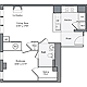 1 Bedroom A Floorplan Image