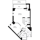 1 Bedroom B Floorplan Image