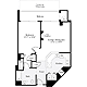 1 Bedroom K Floorplan Image