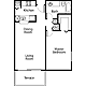 1 Bedroom (B) Floorplan Image