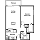 1 Bedroom (A) Floorplan Image