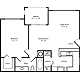 1 Bedroom 1 Bathroom Floorplan Image