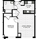 1 Bedroom B Floorplan Image